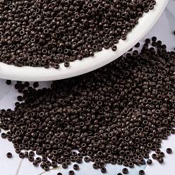 (RR409) Непрозрачный Шоколадный Миюки круглые бусины рокайль, японский бисер, 15/0, (rr 409) непрозрачный шоколад, 15/0, 1.5 мм, отверстие : 0.7 мм, Около 5555 шт / 10 г