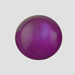 Purple Resin Cabochons, Imitation Cat Eye, Half Round, Purple, 12x4mm