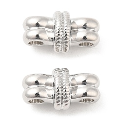 Platinum Alloy Cord Locks, for Jewelry Making, Platinum, 8x14.5x7mm, Hole: 2.5mm