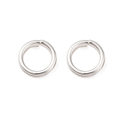 Посеребрённый Латунные разрезные кольца, кольца с двойной петлей, 925 серебро покрытием, 5x2 мм, внутренний диаметр: 3.6 мм