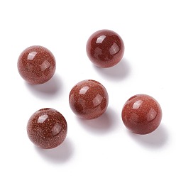Goldstone Synthetic Goldstone Beads, No Hole/Undrilled, for Wire Wrapped Pendant Making, Round, 20mm