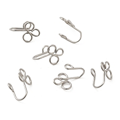 Stainless Steel Color 316 Surgical Stainless Steel Clip on Nose Rings, Nose Cuff Non Piercing Jewelry, Stainless Steel Color, 15x10.5x7mm