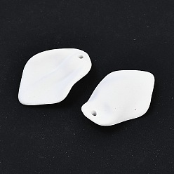 Белый Спрей окрашены акриловыми подвесками, жемчужные, Petaline, белые, 25 мм, о 10 шт / комплект