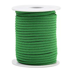 Зеленый Нейлоновые нити, Миланские шнуры / витые шнуры, зелёные, 3 мм, около 21.87 ярдов (20 м) / рулон