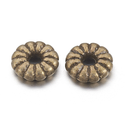 Античная Бронза Тибетские бронзовые античные шарики металла, без свинца и без кадмия, 77x2.1 мм, отверстие : 2 мм