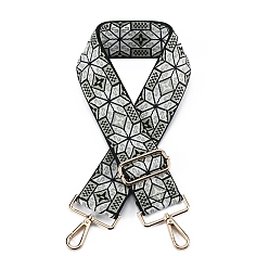 Гейнсборо Нейлоновая холщовая сумка с цветочным узором, лямки для сумки, для замены сумочки или сумки через плечо, светло-серые, 75~1450x5 см