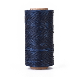 Prusia Azul Cordón de poliéster encerado, cordón de micro macramé, hilo de coser encerado, piso, null, 0.8 mm, aproximadamente 284.33 yardas (260 m) / rollo