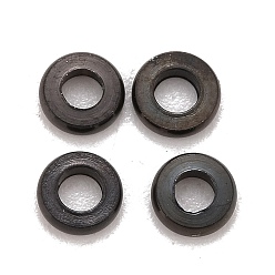 Electrophoresis Black Ion Plating(IP) 304 Stainless Steel Spacer Beads, Donut, Electrophoresis Black, 4x1mm, Hole: 2mm