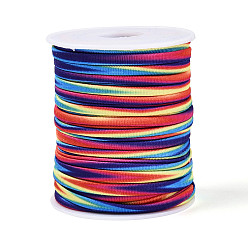 Разноцветный Мягкий нейлоновый шнур, плоский, красочный, 5x3 мм, около 21.87 ярдов (20 м) / рулон