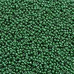 (130D) Opaque Luster Dark Green Toho perles de rocaille rondes, perles de rocaille japonais, (130 d) lustre opaque vert foncé, 11/0, 2.2mm, Trou: 0.8mm, environ5555 pcs / 50 g