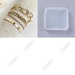 Golden 4Pcs Stylish Multi-Layered Alloy Chain Bracelet Set - 4 Pieces of Creative Shiny Chains, Golden, No Size