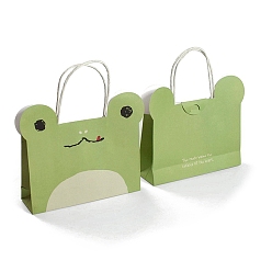 Frog Cute Animal Paper Gift Handle Bag for Children's Day, Frog, 17.5x5x12.5cm
