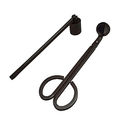 Black Stainless Steel Candle Accessory Set, Candle Wick Dipper and Candle Snuffer, Black, 16.5~19x1.3~6cm