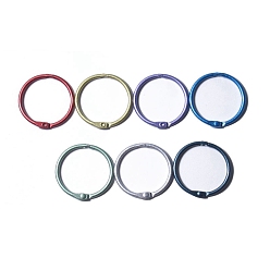 Mixed Color Spray Painted Alloy Split Key Rings, Ring, Mixed Color, 30x2mm