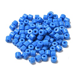 Dodger Blue Opaque Acrylic Beads, Column, Dodger Blue, 6.5x5mm, Hole: 2.2mm