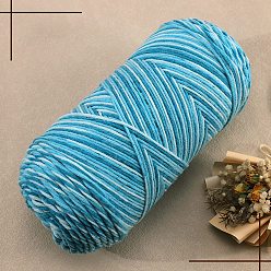 Deep Sky Blue 5-Ply Milk Cotton Knitting Acrylic Fiber Yarn, for Weaving, Knitting & Crochet, Deep Sky Blue, 2.5mm