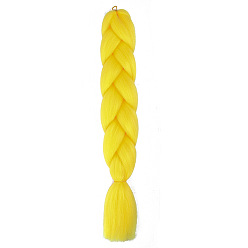 Yellow Long Single Color Jumbo Braid Hair Extensions for African Style - High Temperature Synthetic Fiber