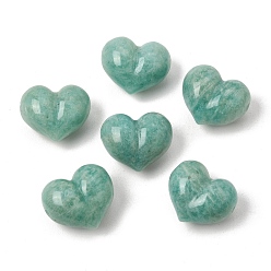 Amazonite Natural Amazonite Beads, Peach Heart, 16x19x12mm, Hole: 1.8mm