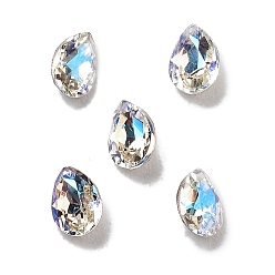 Лунный Свет K 9 кабошоны из стеклянного страза, задние и задние, слеза, лунный свет, 4x3x2 мм