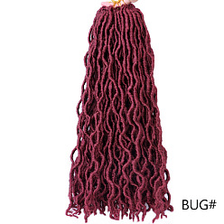 BUG# Curly Faux Locs Crochet Braids - 18 Inch, 24 Strands, 100g Synthetic Hair Extensions