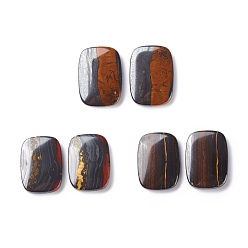 Tiger Iron Natural Tiger Iron Cabochons, Recangle with Pattern, 25x18x4mm, about 2pcs/pair