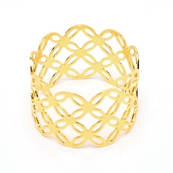 Золотой Железные полые кольца для салфеток, держатель для салфеток, для настройки места, украшение свадьбы и вечеринки, цветок, золотые, 45x30 мм