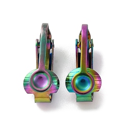 Rainbow Color Ионное покрытие (ip) 304 детали клипс из нержавеющей стали, Радуга цветов, 15.5x10x7.5 мм