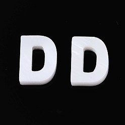 Letter D Подвески из натуральных пресноводных ракушек, для изготовления ювелирных изделий, кремово-белые, Буква D, 10x7.5x2.5 мм, отверстие : 0.8 мм