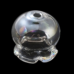 Прозрачный АВ Конус из стеклянных бусин в виде медузы, для изготовления колокольчиков, ясно AB, 16x15x15.5 мм, отверстие : 2.3 мм
