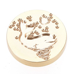 Whale Brass Wax Sealing Stamp, with Rosewood Handle for Post Decoration DIY Card Making, Whale Pattern, 89.5x25.5mm
