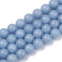 Angelite Natural Angelite Beads Strands, Round, 12mm, Hole: 1mm, about 34pcs/strand, 15.91 inch(40.5cm)