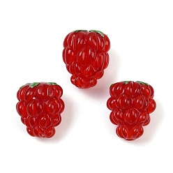 (123L) Белый крем непрозрачный блеск Бусины лэмпворк , винограды, огнеупорный кирпич, 19x15 мм, отверстие : 1.2 мм