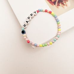 7 Colorful Beaded Bracelet for Kids - Devil's Eye Bohemian DIY Handmade Mi Band 4 Strap