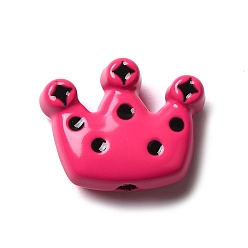 Камелия Эмалевые шарики из сплава, окрашенные распылением, без кадмия и без свинца, корона, камелия, 11x14x5 мм, отверстие : 1.4 мм