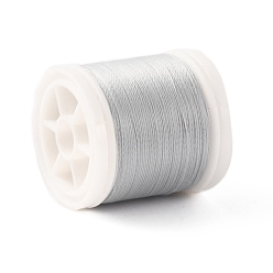 Gainsboro Luminous Polyester Cords, Round, Gainsboro, 0.1mm, about 109.36 Yards(100m)/Roll