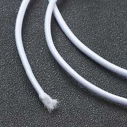 Blanco (venta de liquidación defectuosa: moho del carrete), cordón redondo elástico, con exterior de nylon y el caucho en el interior, blanco, 2 mm, sobre 40 m / rollo