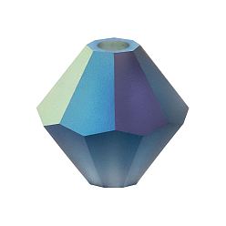 30340 20019 Montana AB Matt Хрустальные бусины preciosa®, чешский хрусталь, биконус(451 69 302 рондель), 30340 20019 монтана аб матовый, 4 мм, отверстие : 0.8 мм