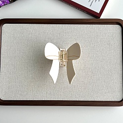 Гейнсборо Заколки-клочья из ацетата целлюлозы с бантом, аксессуары для волос для женщин и девочек, светло-серые, 85x70 мм