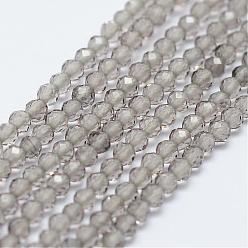 Natural Gemstone Natural Gemstone Bead Strands, Faceted, Round, 2.5mm, Hole: 0.5mm, about 178pcs/strand, 15.3 inch(390mm)
