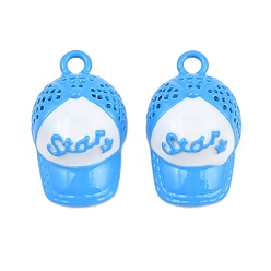 Небесно-голубой Подвески из эмали и сплава, стойки покрытие, шляпные прелести, окрашеные, без кадмия, без никеля и без свинца, голубой, 23.5x14x8.5 мм, отверстие : 2.5 мм