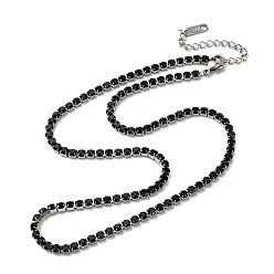 Реактивный Самолет 3мм 304 Женские ожерелья-цепочки из нержавеющей стали со стразами, цвет нержавеющей стали, струя, 16.54 дюйм (42 см)
