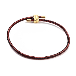 Коричневый Изготовление браслетов из плетеной стальной проволоки, с золотыми тонами латунных бус, коричневые, внутренний диаметр: 3-1/8 дюйм (8 см)