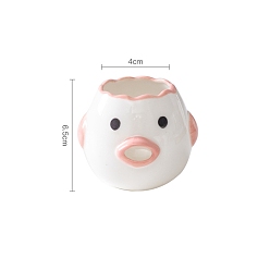 Pink Фарфоровый сепаратор для яичных белков и желтков, инструмент для выпечки, цыпленок, розовые, 40x65 мм