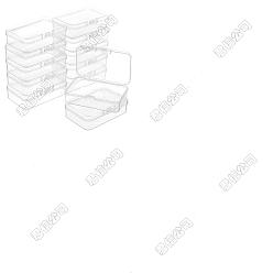 Прозрачный 30шт. контейнеры для шариков из полипропиленового пластика, прямоугольный футляр для хранения бусин с откидной крышкой, для мелких предметов, прозрачные, 7.5x5.15x2.1 см