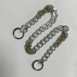 Платина Алюминиевые и железные кубинские цепи с звеньями для сумок-удлинителей, с литыми пружинными кольцами, аксессуары для замены сумок, платина, 450 мм