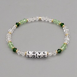 C-B210020E Bohemian Crystal Alphabet Bracelet - Minimalist, Personalized, Women's Hand Chain.