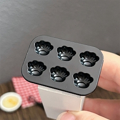 Paw Print Alloy Cake Baking Mold, Micro Landscape Home Dollhouse Accessories, Pretending Prop Decorations, Paw Print, 15x22x3mm