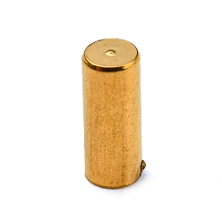 Golden 304 Stainless Steel Cord Ends, End Caps, Column, Golden, 5.5x2mm, Inner Diameter: 1.5mm