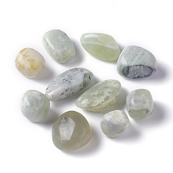 New Jade Natural New Jade Beads, Tumbled Stone, Vase Filler Gems, No Hole/Undrilled, Nuggets, 15~32x15.5~22x11.5~15mm, about 123pcs/1000g