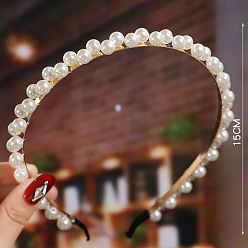 Golden Pearl Hair Bands, Bridal Hair Bands Party Wedding Hair Accessories for Women Girls , Golden, 150mm